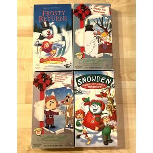 Lot of four winter/holiday/christmas vhs - pre-owned